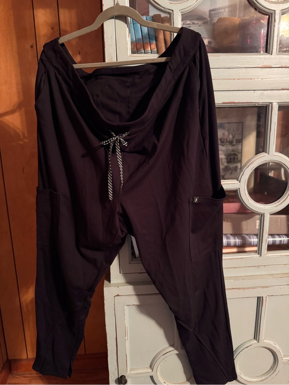 Jaanuu Black Logo Scrub Pants Everyday Pants Rayon Nylon Spandex Size Ladies 3X
